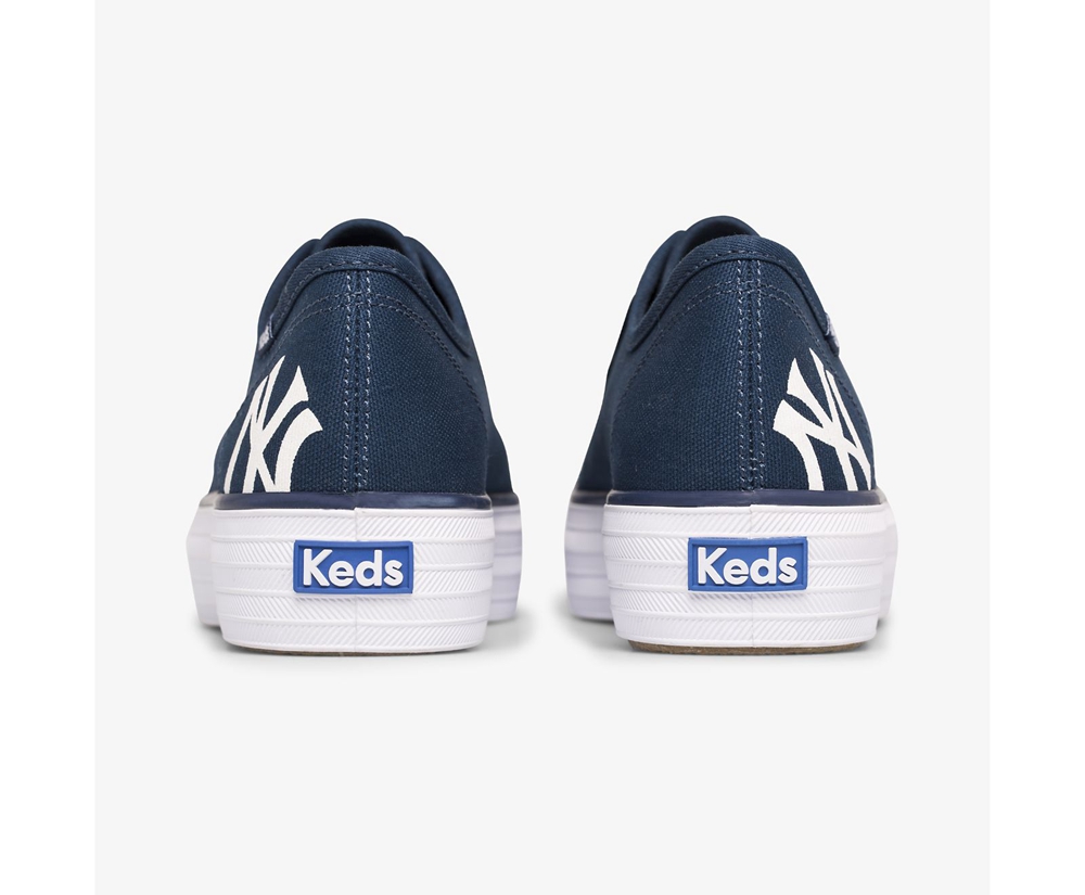 Keds Sneakers Navy - Triple Kick MLB® - Womens RHVDWY-135